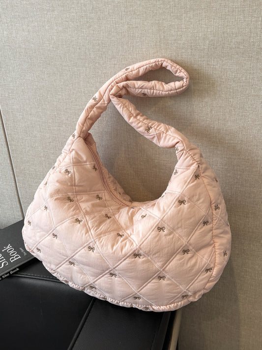 Bow Polyester Shoulder Bag