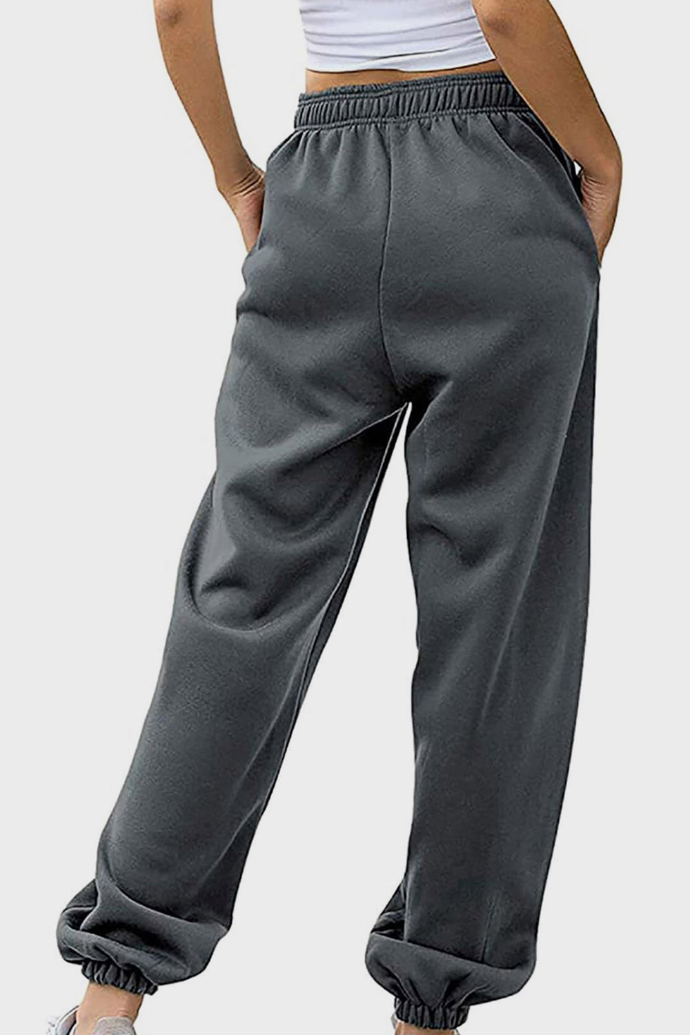 Elastic Waist Joggers with Pockets